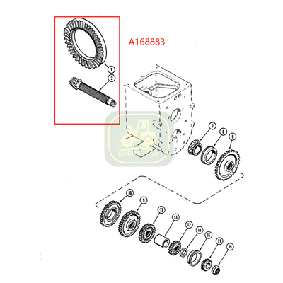 Voorasstransmissieonderdelen 7/47 T A168883 Bevel Gear voor boormachine