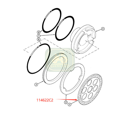 Differentialsysteem 15T 114622C2 Remschijf voor tractor