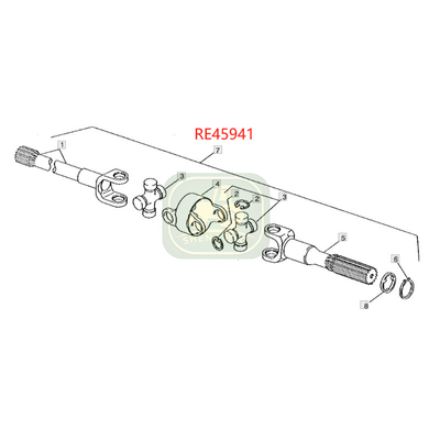 Verschilstelsel aandrijfas RE188421 RE45941 Assy voor -tractoren