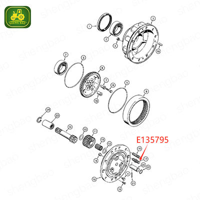 Achterasaandrijving onderdelen E135795  Stud  Voor Graafmachine