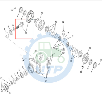 Hoogste rang RE275344 Ring Gear en pignon suitablle voor