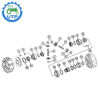 T163374 Backhoe 310 Differentiële Duwwasmachine voor