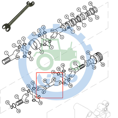 Gevaldelen MX135 Halve Schacht 340440A1